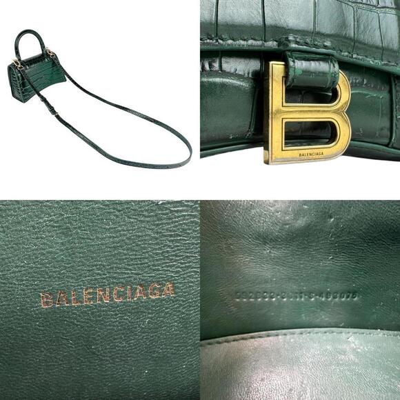 BALENCIAGA Green Leather Shoulder Bag - Picture 5 of 5